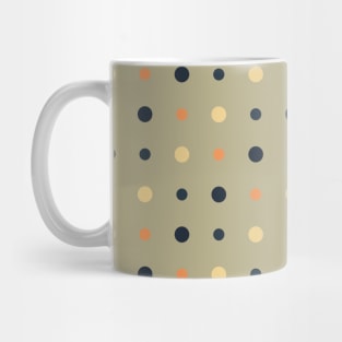 blue and orange dots Mug